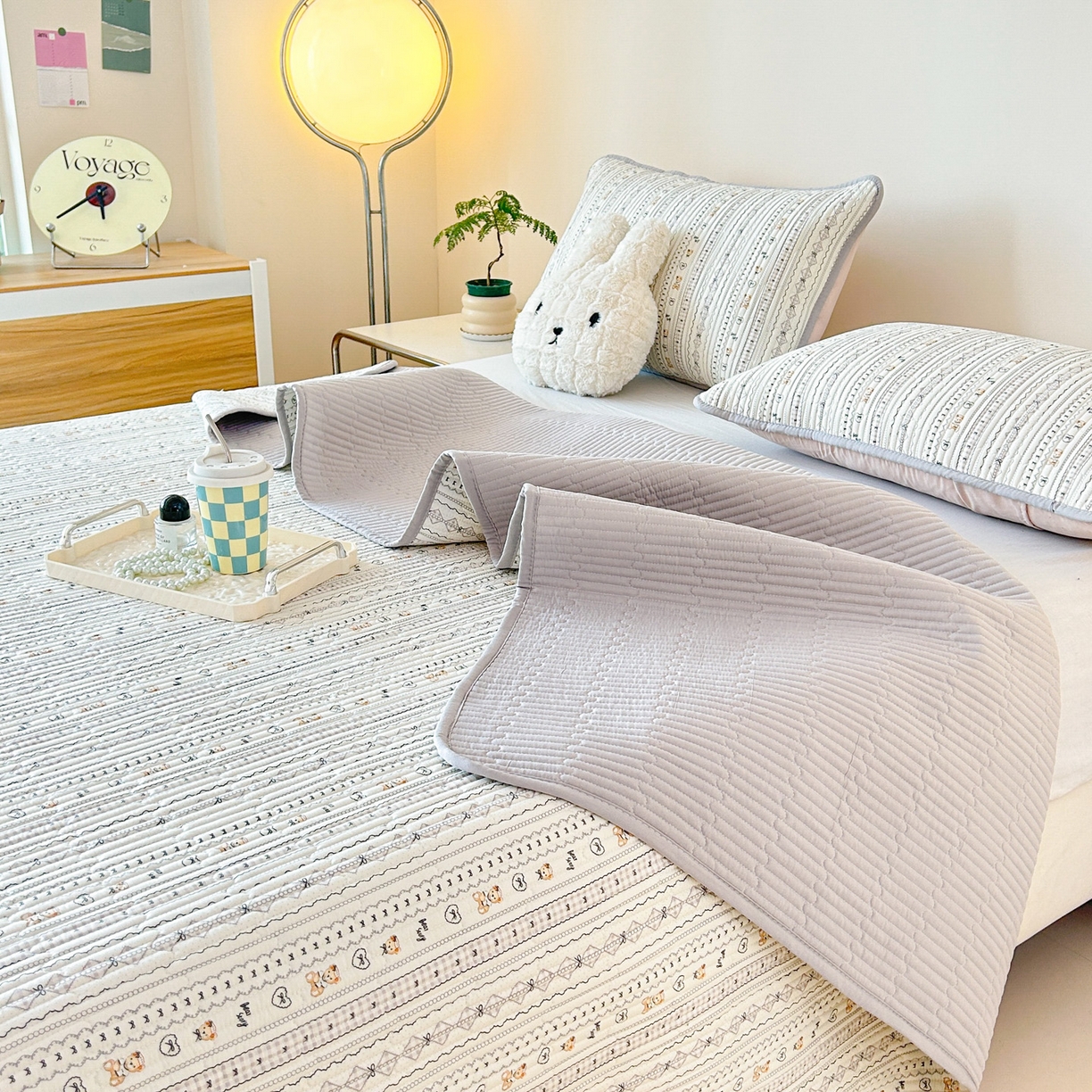 91家纺网 家纺一手货源 找家纺 恒尚居2025新款全棉床盖春秋印花床单纯棉床垫床褥垫-跑量（四季款）卡通 纯棉四季款-甜茶学院