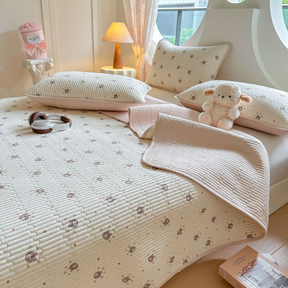 91家纺网 家纺一手货源 找家纺 （总）恒尚居2025新款全棉床盖春秋印花床单纯棉床垫床褥垫-跑量（四季款）卡通