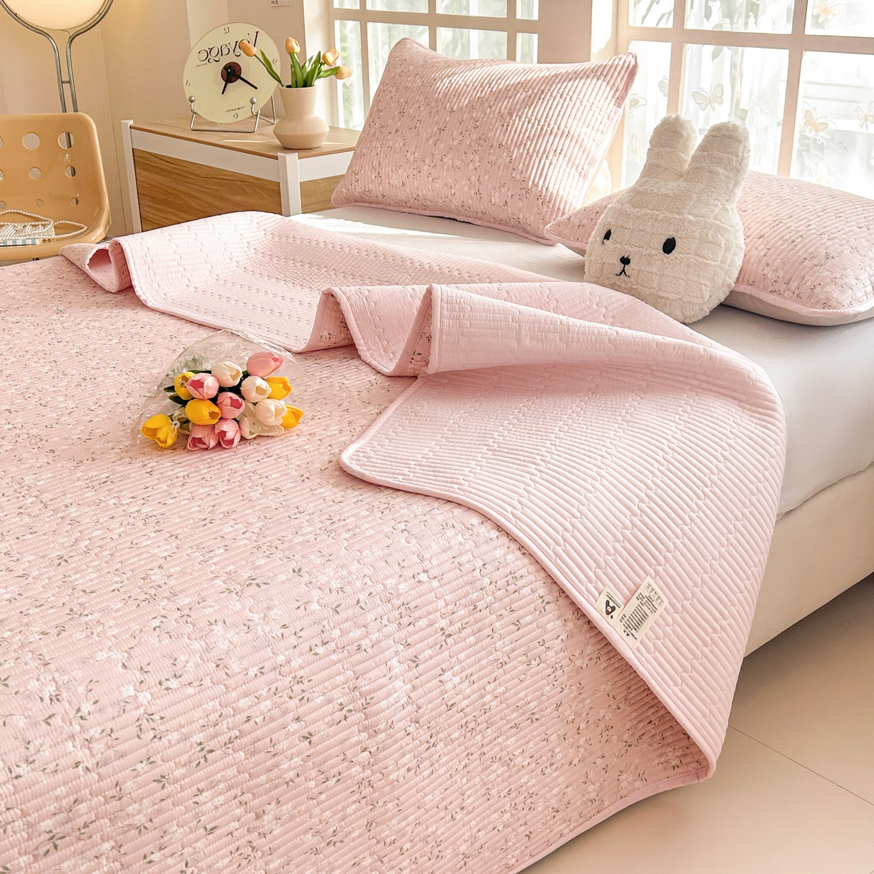 91家纺网 家纺一手货源 找家纺 （总）恒尚居2025新款全棉床盖春秋印花床单纯棉床垫床褥垫-跑量（四季款）卡通