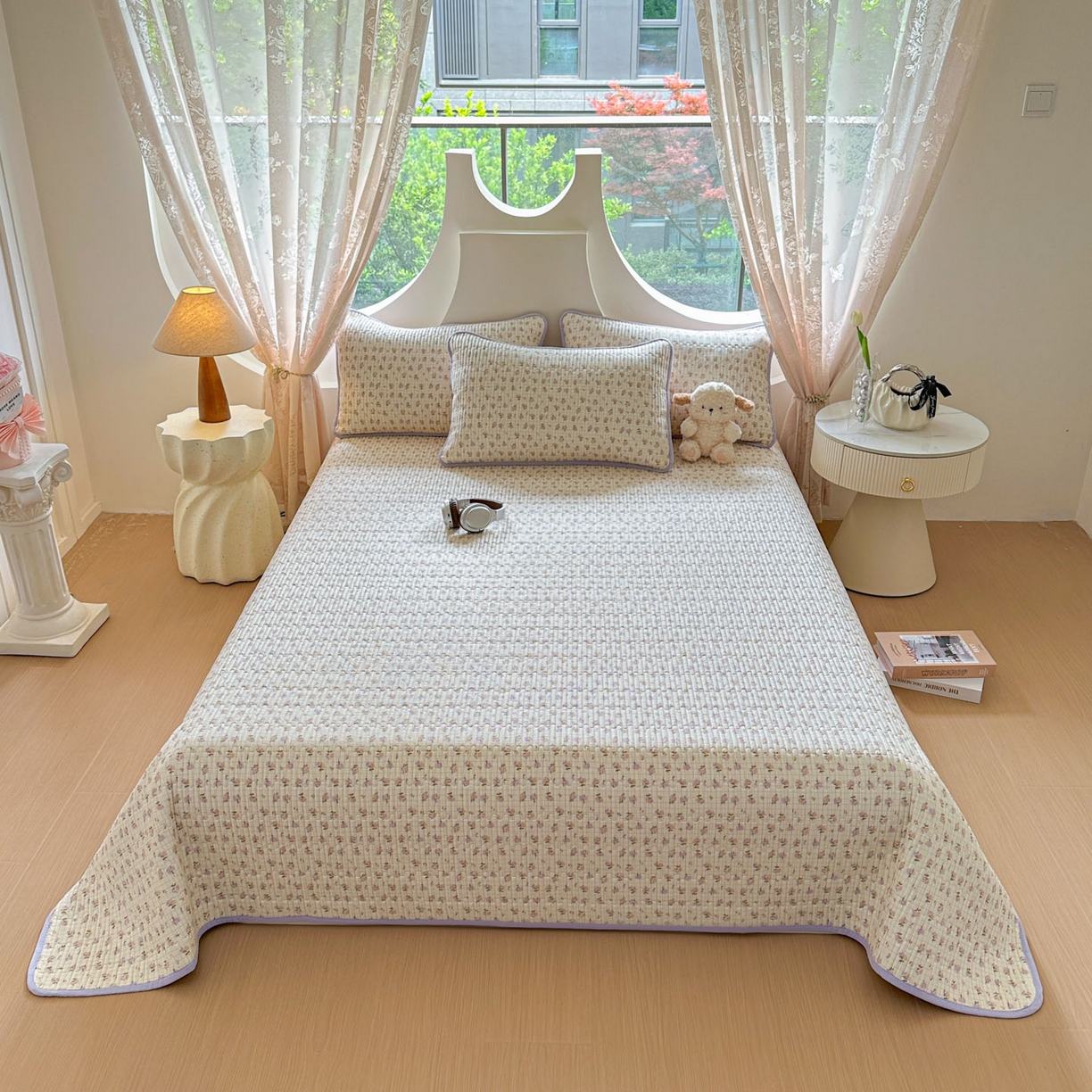 91家纺网 家纺一手货源 找家纺 恒尚居2025新款全棉床盖春秋印花床单纯棉床垫床褥垫-跑量（四季款）卡通 纯棉四季款-初晨