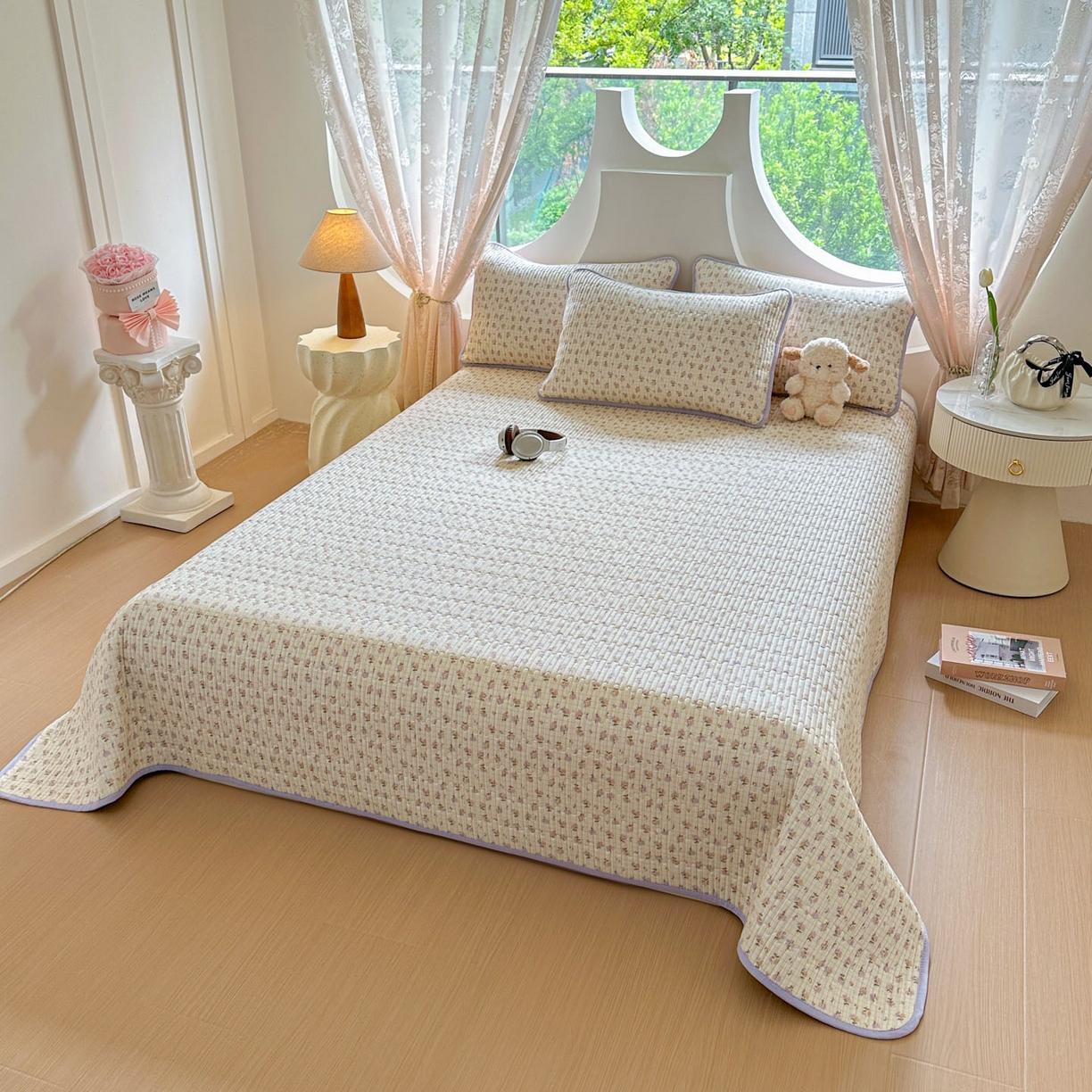 91家纺网 家纺一手货源 找家纺 恒尚居2025新款全棉床盖春秋印花床单纯棉床垫床褥垫-跑量（四季款）卡通 纯棉四季款-初晨