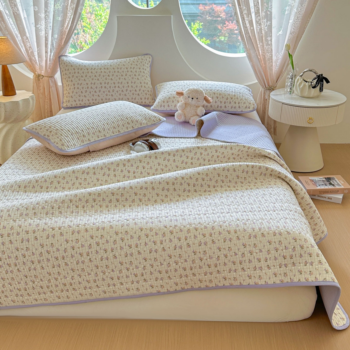 91家纺网 家纺一手货源 找家纺 恒尚居2025新款全棉床盖春秋印花床单纯棉床垫床褥垫-跑量（四季款）卡通 纯棉四季款-初晨