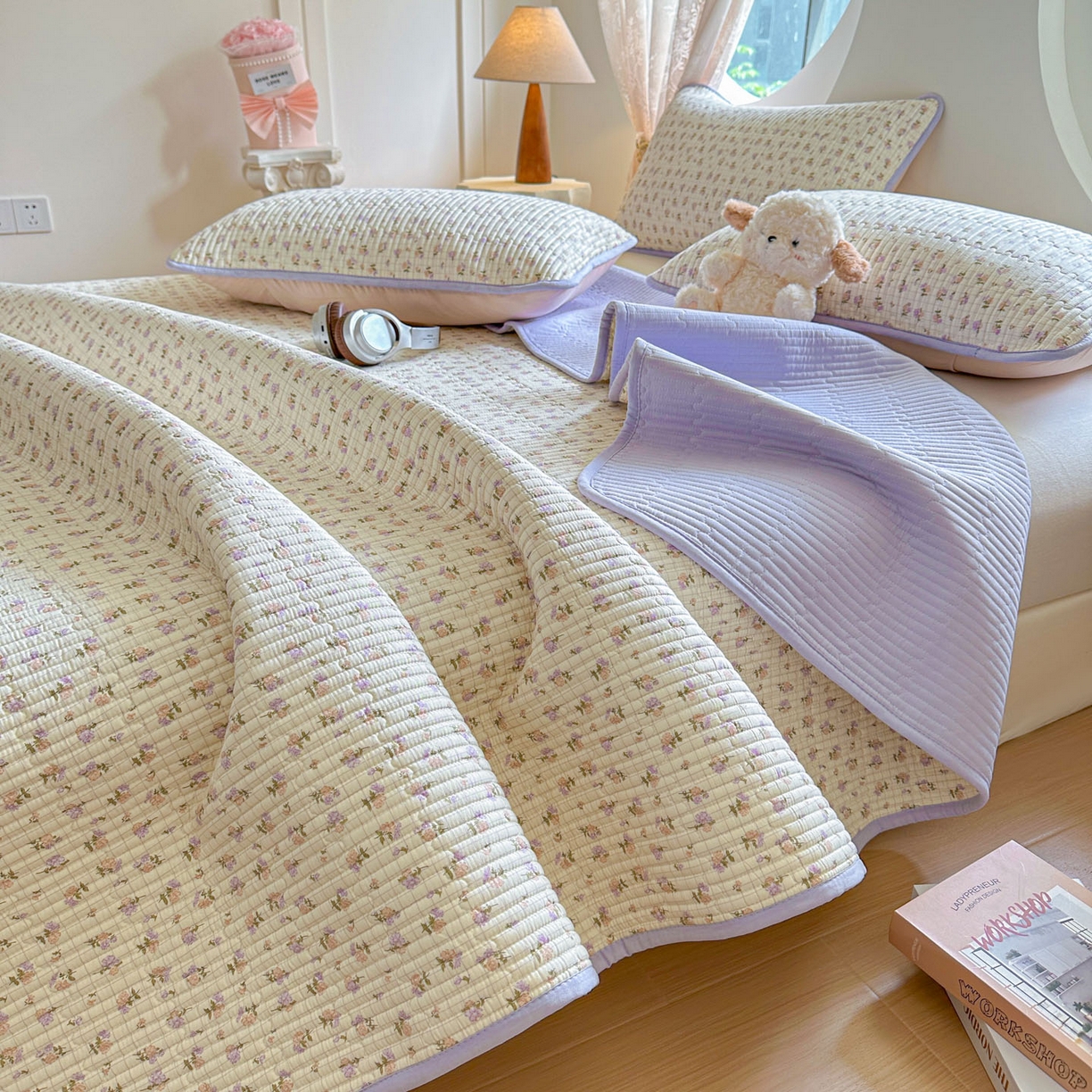 91家纺网 家纺一手货源 找家纺 恒尚居2025新款全棉床盖春秋印花床单纯棉床垫床褥垫-跑量（四季款）卡通 纯棉四季款-初晨