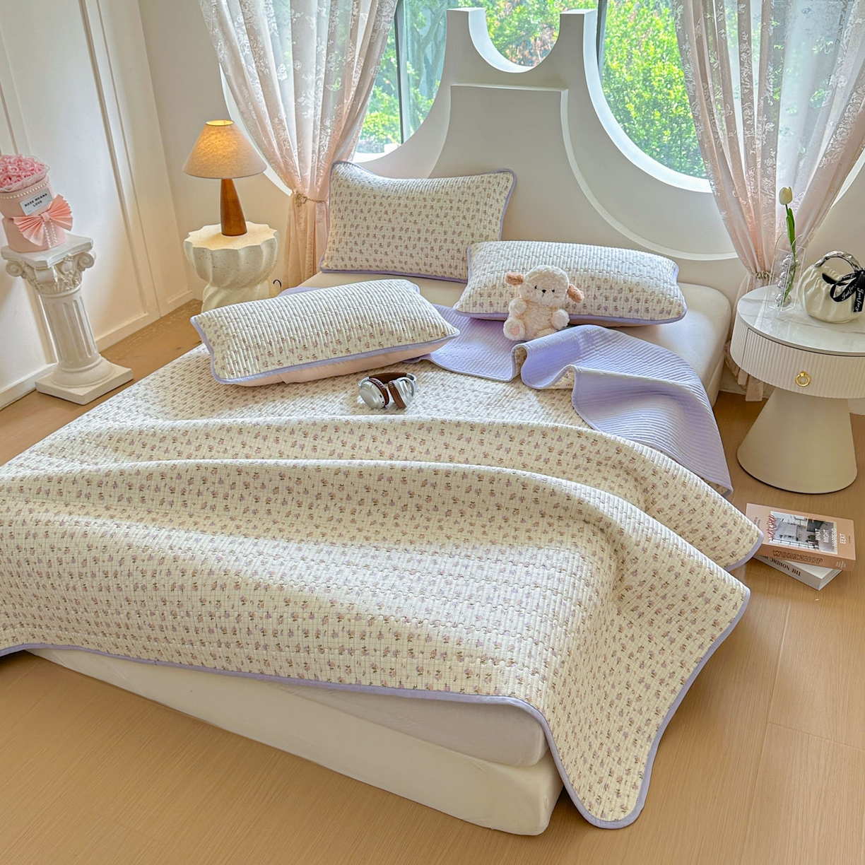 91家纺网 家纺一手货源 找家纺 恒尚居2025新款全棉床盖春秋印花床单纯棉床垫床褥垫-跑量（四季款）卡通 纯棉四季款-初晨