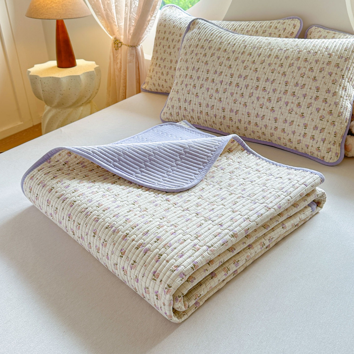 91家纺网 家纺一手货源 找家纺 恒尚居2025新款全棉床盖春秋印花床单纯棉床垫床褥垫-跑量（四季款）卡通 纯棉四季款-初晨