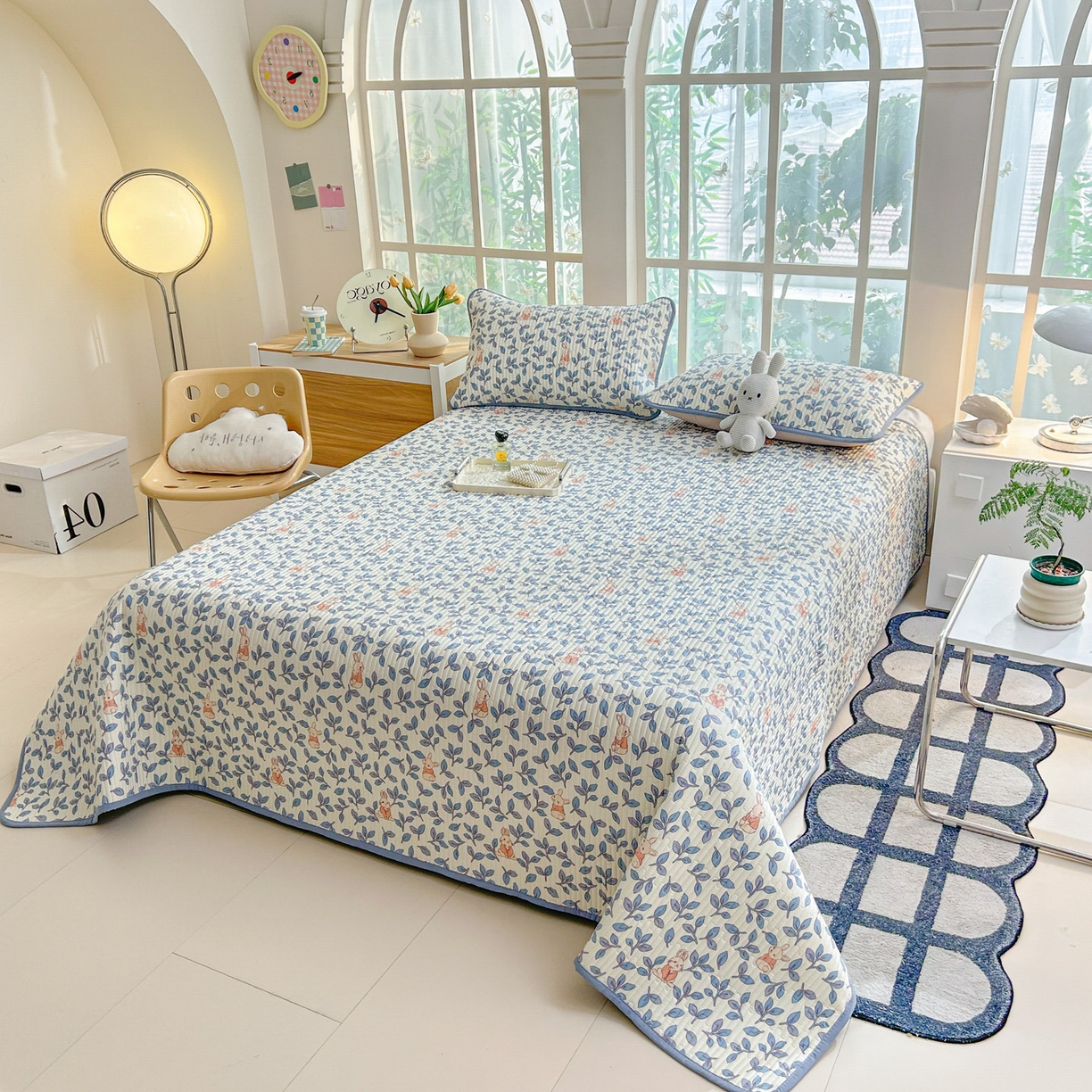 91家纺网 家纺一手货源 找家纺 恒尚居2025新款全棉床盖春秋印花床单纯棉床垫床褥垫-跑量（四季款）卡通 纯棉四季款-菲菲兔 