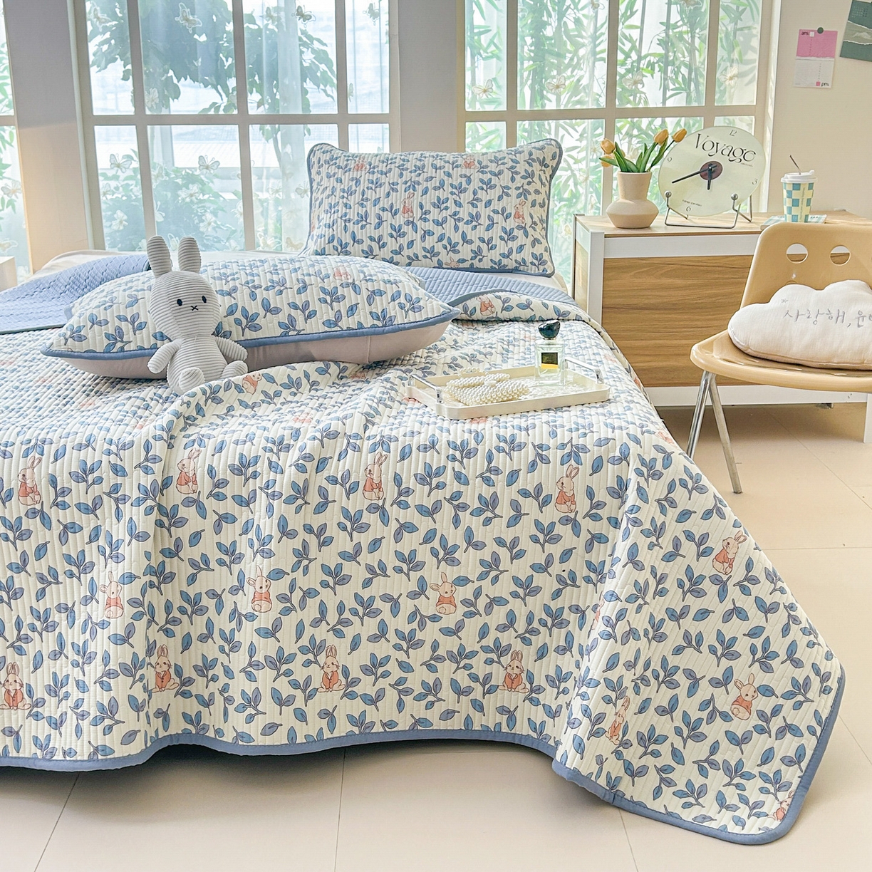 91家纺网 家纺一手货源 找家纺 恒尚居2025新款全棉床盖春秋印花床单纯棉床垫床褥垫-跑量（四季款）卡通 纯棉四季款-菲菲兔 
