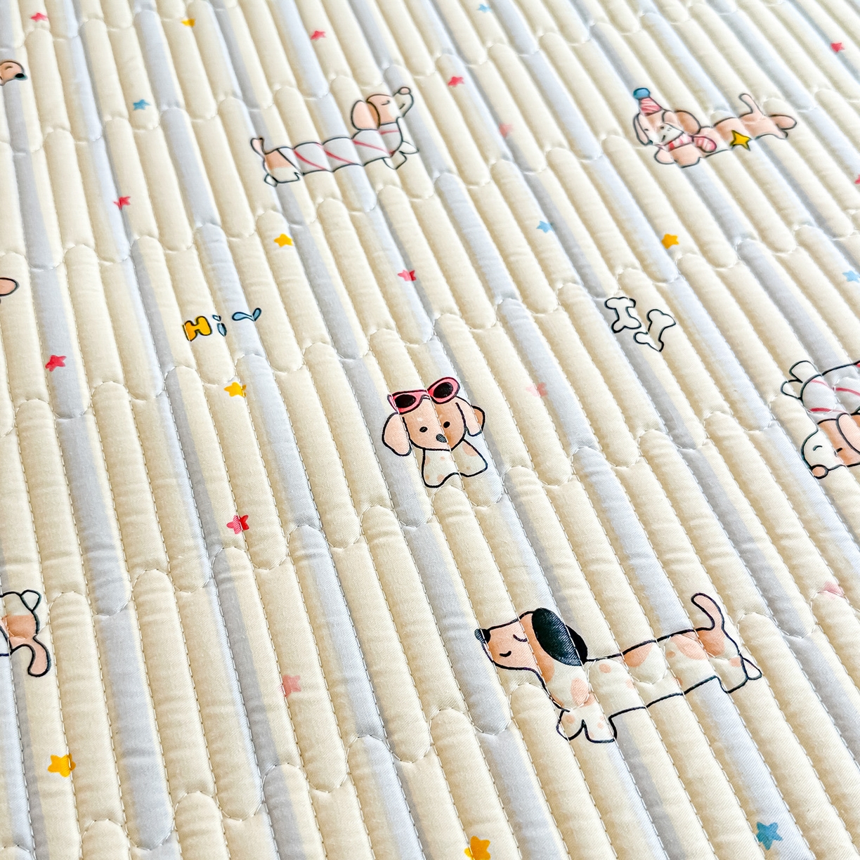 91家纺网 家纺一手货源 找家纺 恒尚居2025新款全棉床盖春秋印花床单纯棉床垫床褥垫-跑量（四季款）卡通 纯棉四季款-机灵旺仔