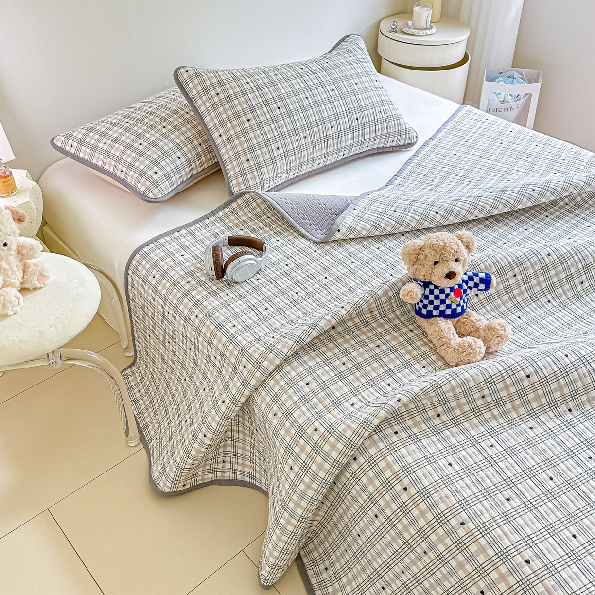 91家纺网 家纺一手货源 找家纺 恒尚居2025新款全棉床盖春秋印花床单纯棉床垫床褥垫-跑量（四季款）卡通 纯棉四季款-简格调