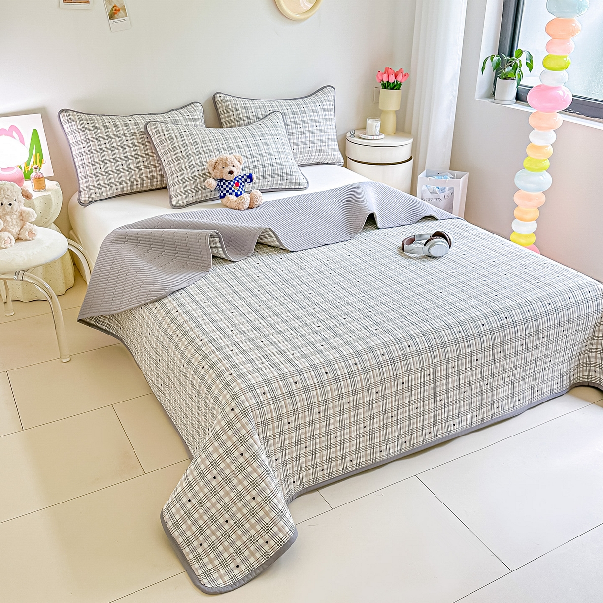 91家纺网 家纺一手货源 找家纺 恒尚居2025新款全棉床盖春秋印花床单纯棉床垫床褥垫-跑量（四季款）卡通 纯棉四季款-简格调