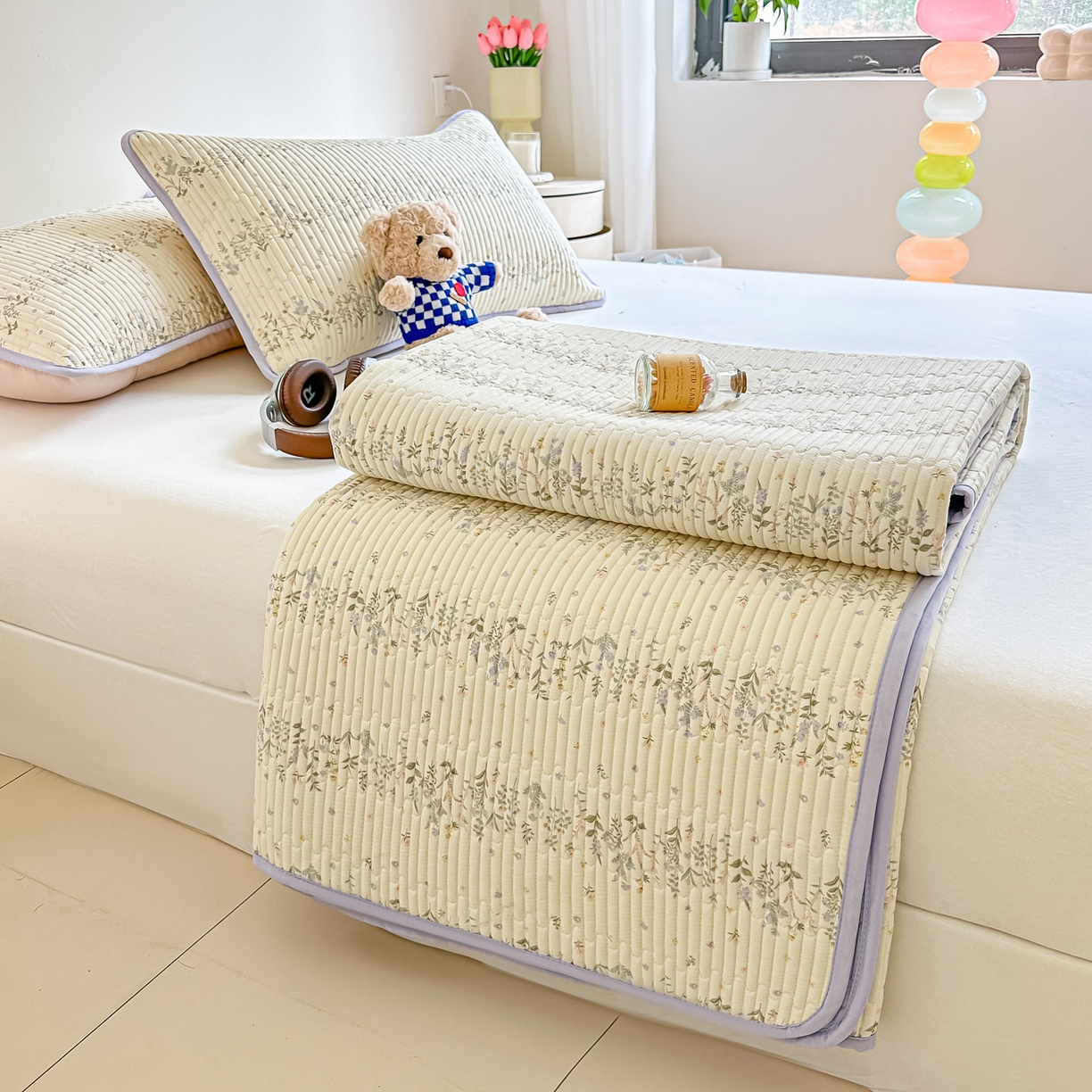 91家纺网 家纺一手货源 找家纺 恒尚居2025新款全棉床盖春秋印花床单纯棉床垫床褥垫-跑量（四季款）卡通 纯棉四季款-兰溪园