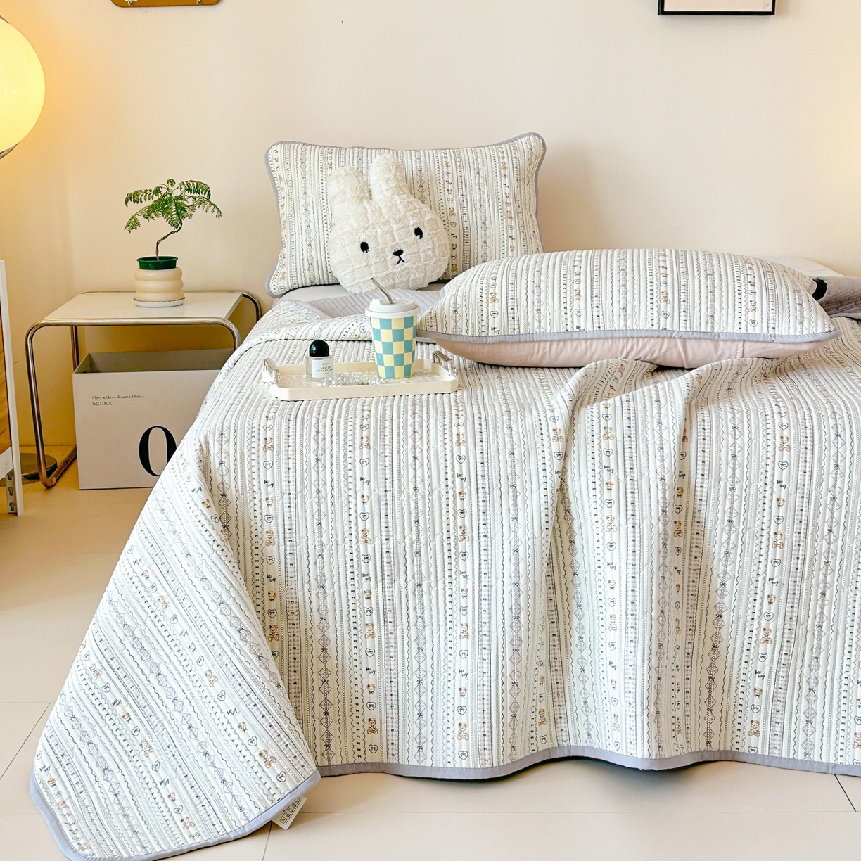 91家纺网 家纺一手货源 找家纺 恒尚居2025新款全棉床盖春秋印花床单纯棉床垫床褥垫-跑量（四季款）卡通 纯棉四季款-甜茶学院