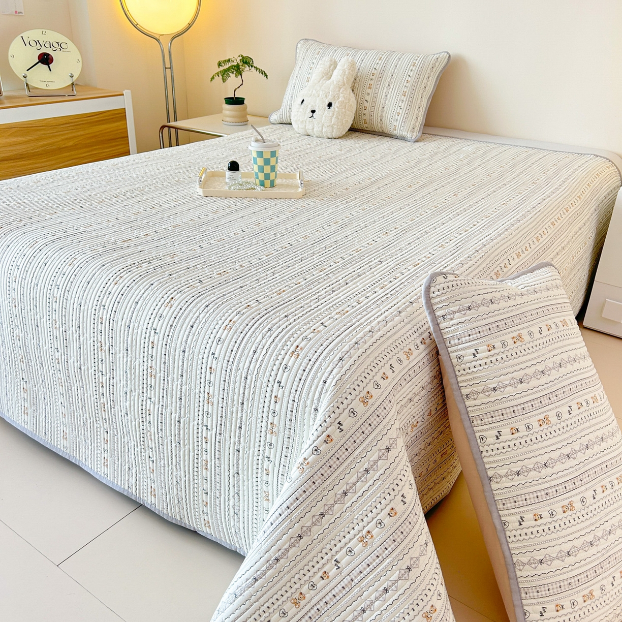 91家纺网 家纺一手货源 找家纺 恒尚居2025新款全棉床盖春秋印花床单纯棉床垫床褥垫-跑量（四季款）卡通 纯棉四季款-甜茶学院