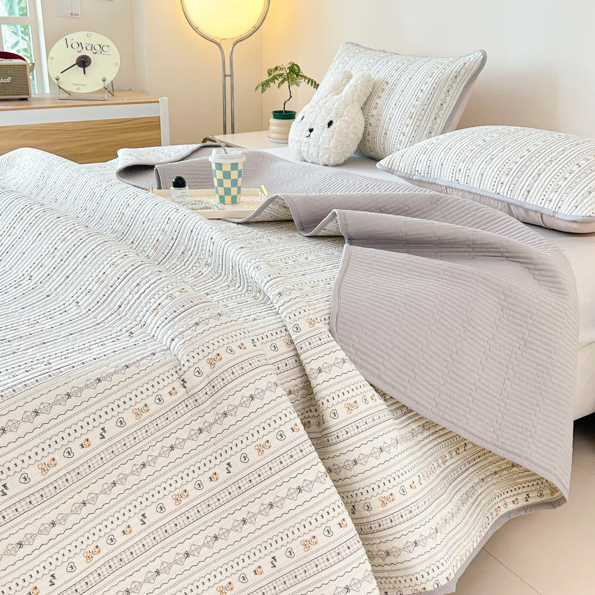 恒尚居2025新款全棉床盖春秋印花床单纯棉床垫床褥垫-跑量（四季款）卡通 纯棉四季款-甜茶学院