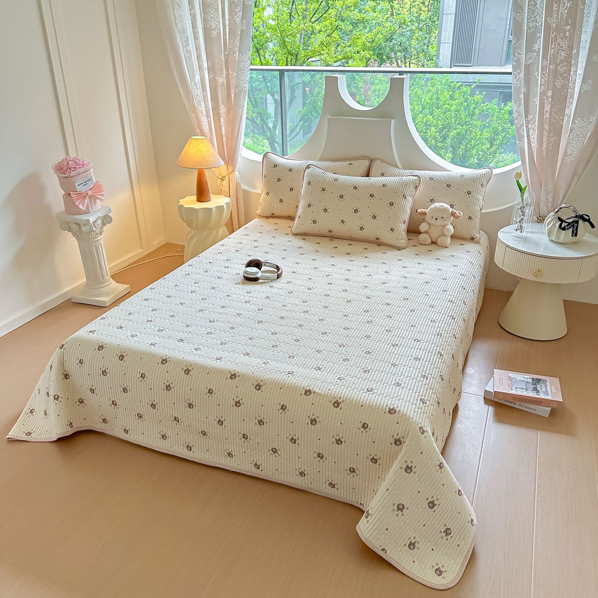 91家纺网 家纺一手货源 找家纺 恒尚居2025新款全棉床盖春秋印花床单纯棉床垫床褥垫-跑量（四季款）卡通 纯棉四季款-熊仔少年