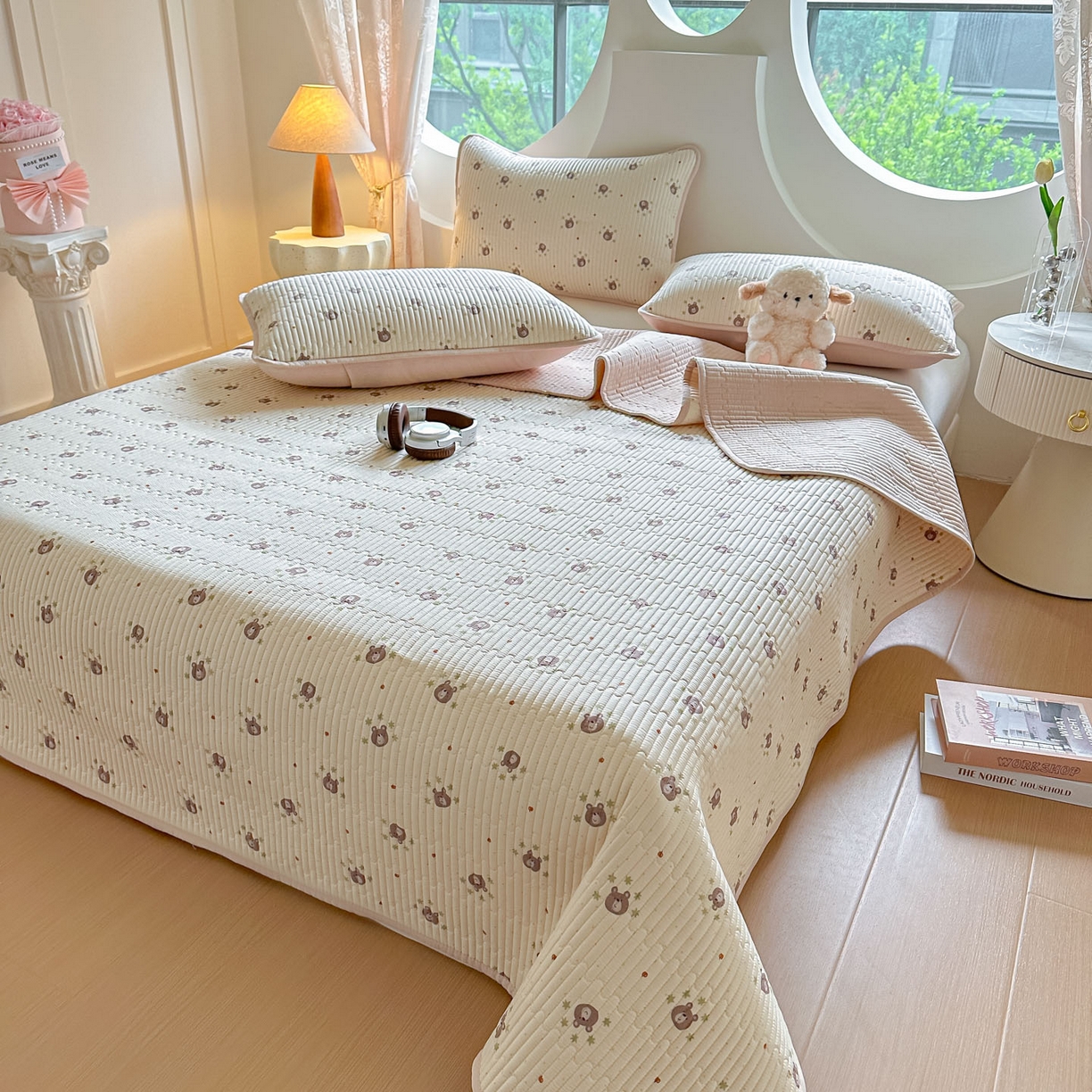 91家纺网 家纺一手货源 找家纺 恒尚居2025新款全棉床盖春秋印花床单纯棉床垫床褥垫-跑量（四季款）卡通 纯棉四季款-熊仔少年