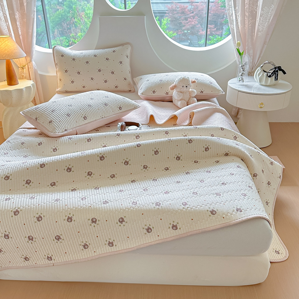 91家纺网 家纺一手货源 找家纺 恒尚居2025新款全棉床盖春秋印花床单纯棉床垫床褥垫-跑量（四季款）卡通 纯棉四季款-熊仔少年