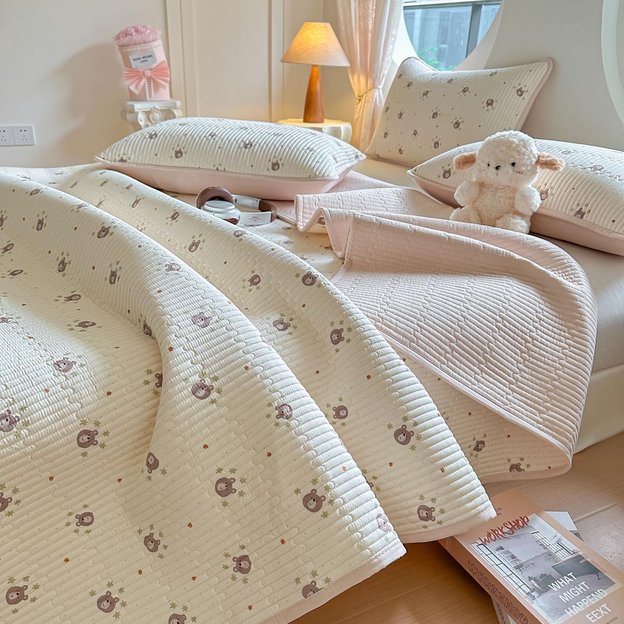 91家纺网 家纺一手货源 找家纺 恒尚居2025新款全棉床盖春秋印花床单纯棉床垫床褥垫-跑量（四季款）卡通 纯棉四季款-熊仔少年