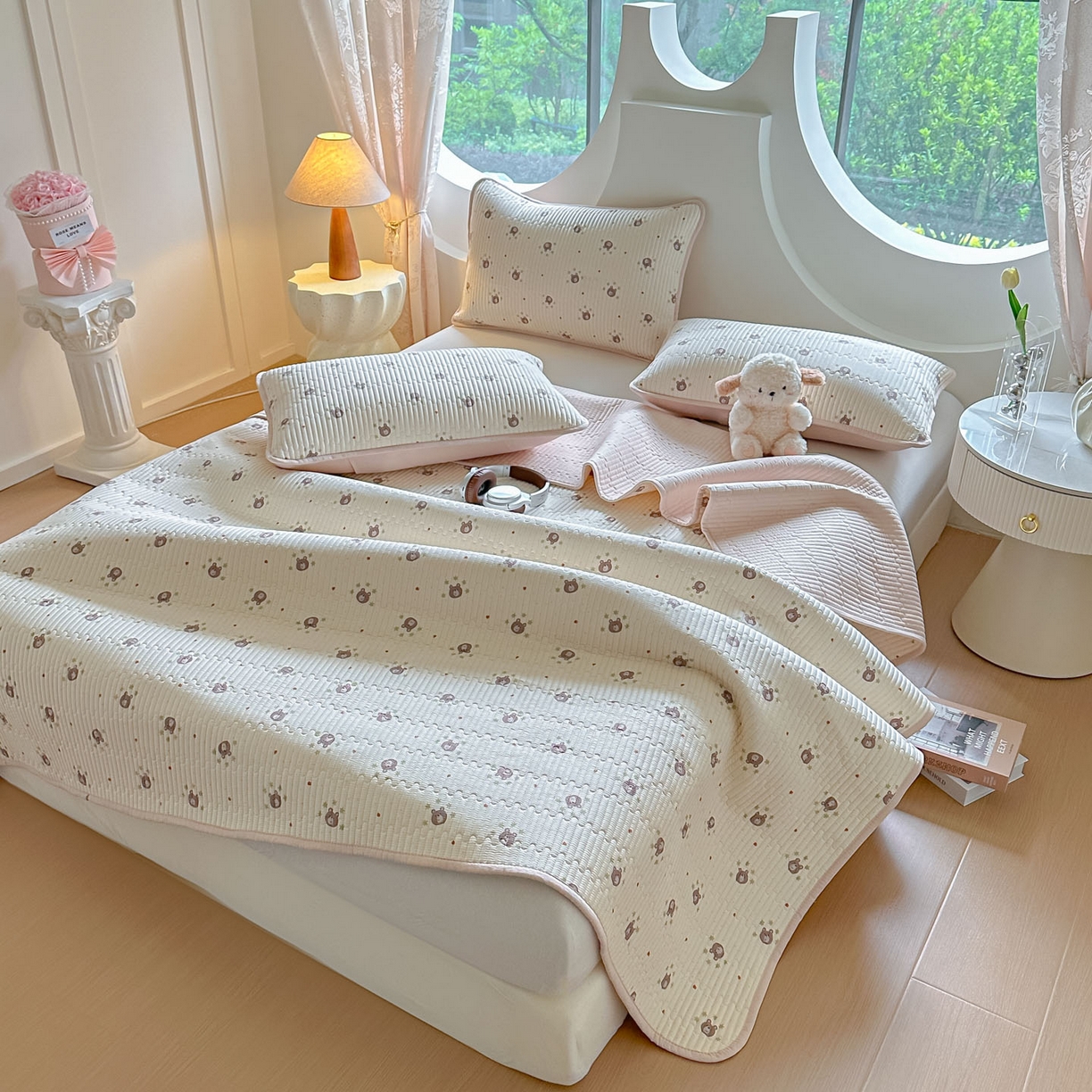 91家纺网 家纺一手货源 找家纺 恒尚居2025新款全棉床盖春秋印花床单纯棉床垫床褥垫-跑量（四季款）卡通 纯棉四季款-熊仔少年