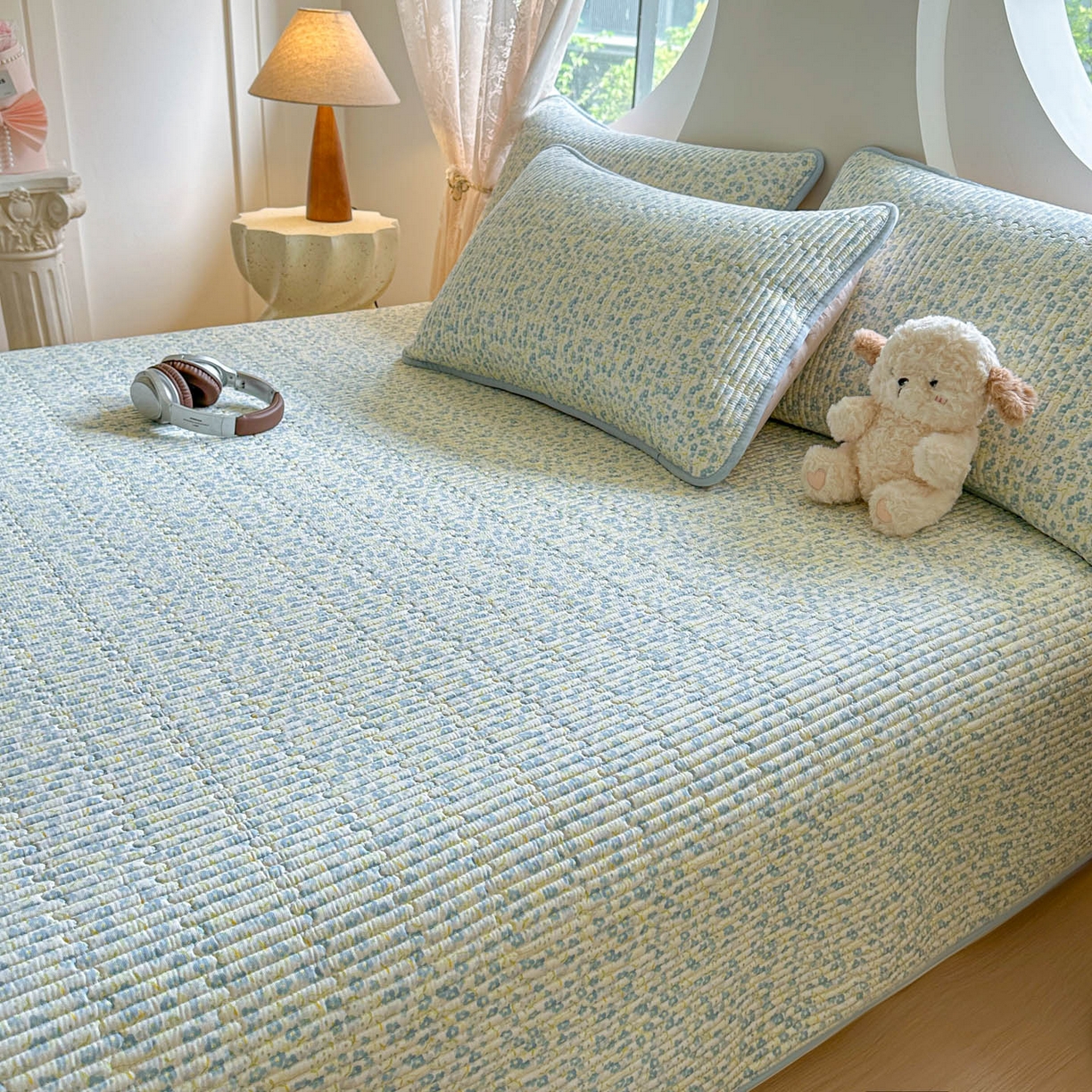 91家纺网 家纺一手货源 找家纺 恒尚居2025新款全棉床盖春秋印花床单纯棉床垫床褥垫-跑量（四季款）卡通 纯棉四季款-雪兰