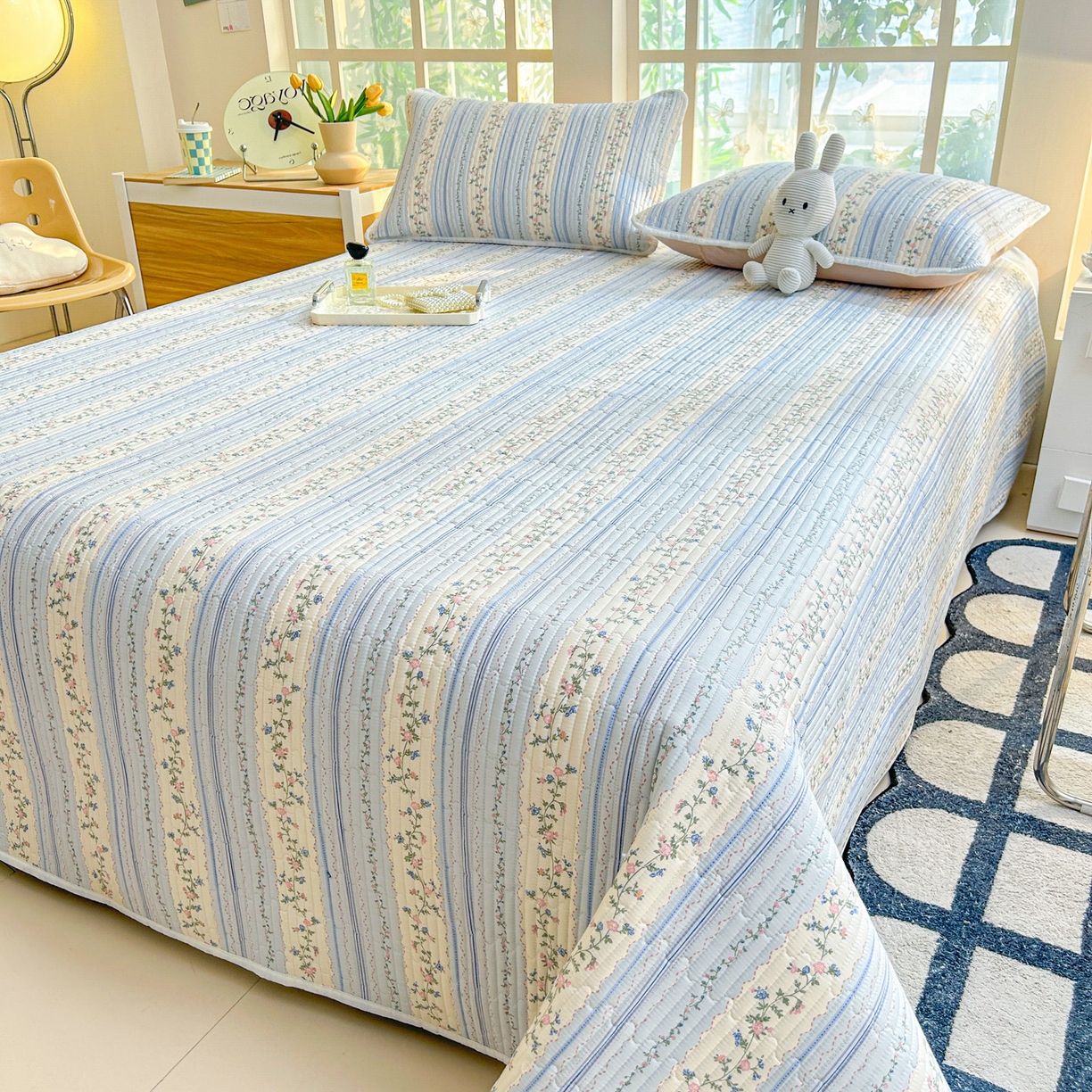 91家纺网 家纺一手货源 找家纺 恒尚居2025新款全棉床盖春秋印花床单纯棉床垫床褥垫-跑量（四季款）卡通 纯棉四季款-一米阳光 