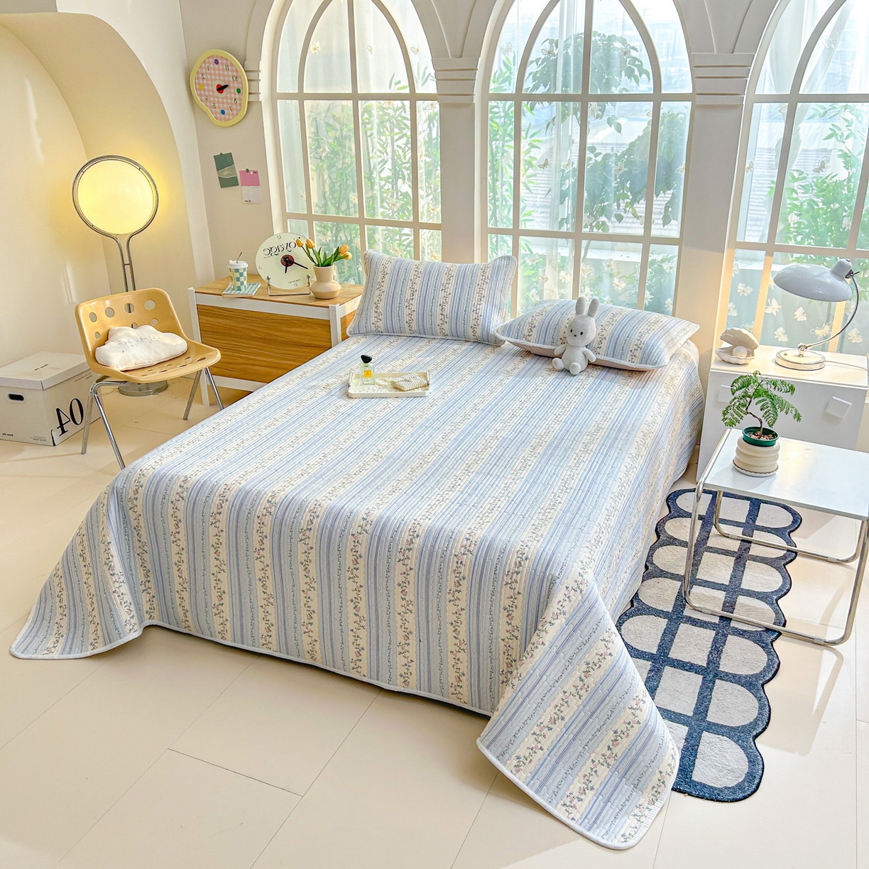 91家纺网 家纺一手货源 找家纺 恒尚居2025新款全棉床盖春秋印花床单纯棉床垫床褥垫-跑量（四季款）卡通 纯棉四季款-一米阳光 