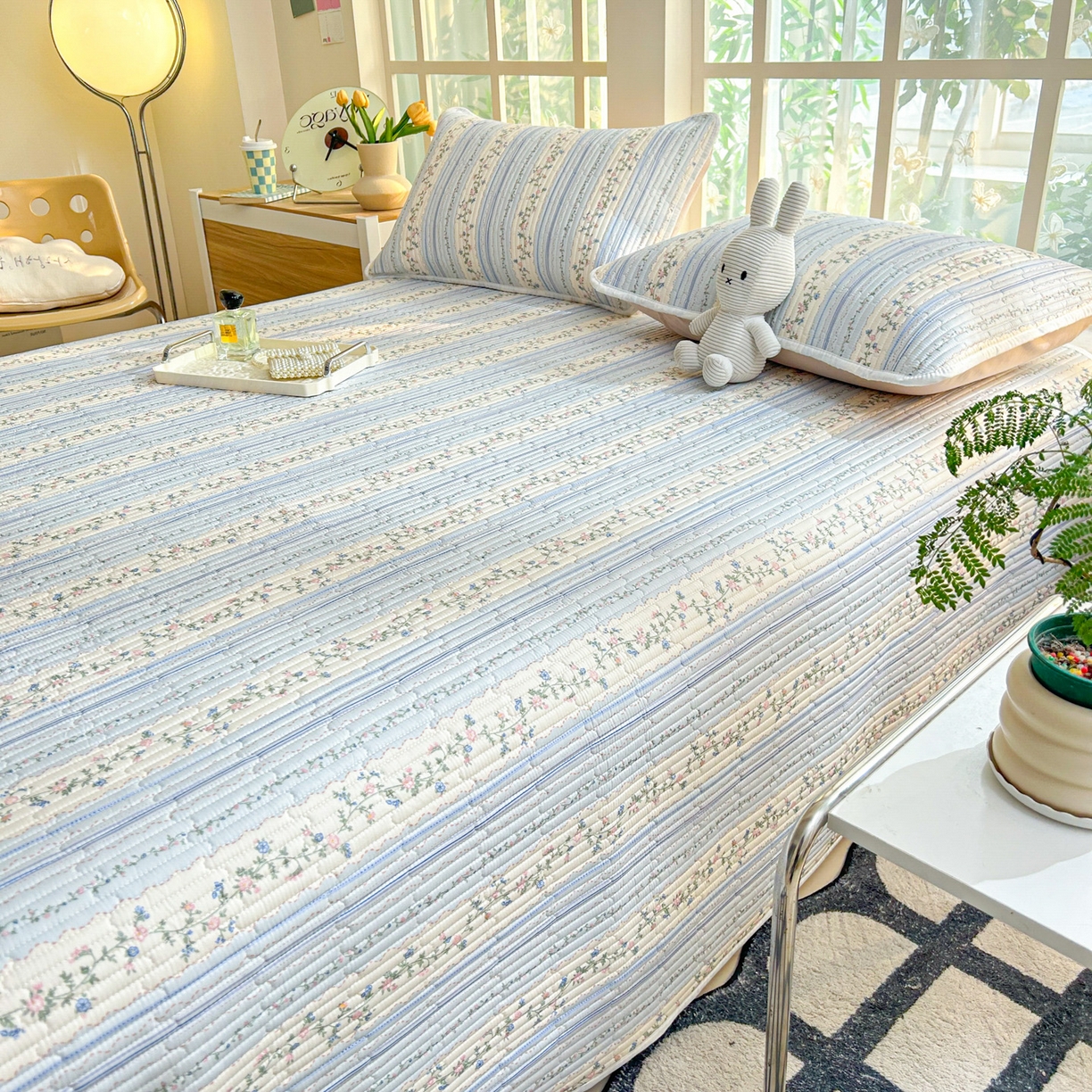 91家纺网 家纺一手货源 找家纺 恒尚居2025新款全棉床盖春秋印花床单纯棉床垫床褥垫-跑量（四季款）卡通 纯棉四季款-一米阳光 