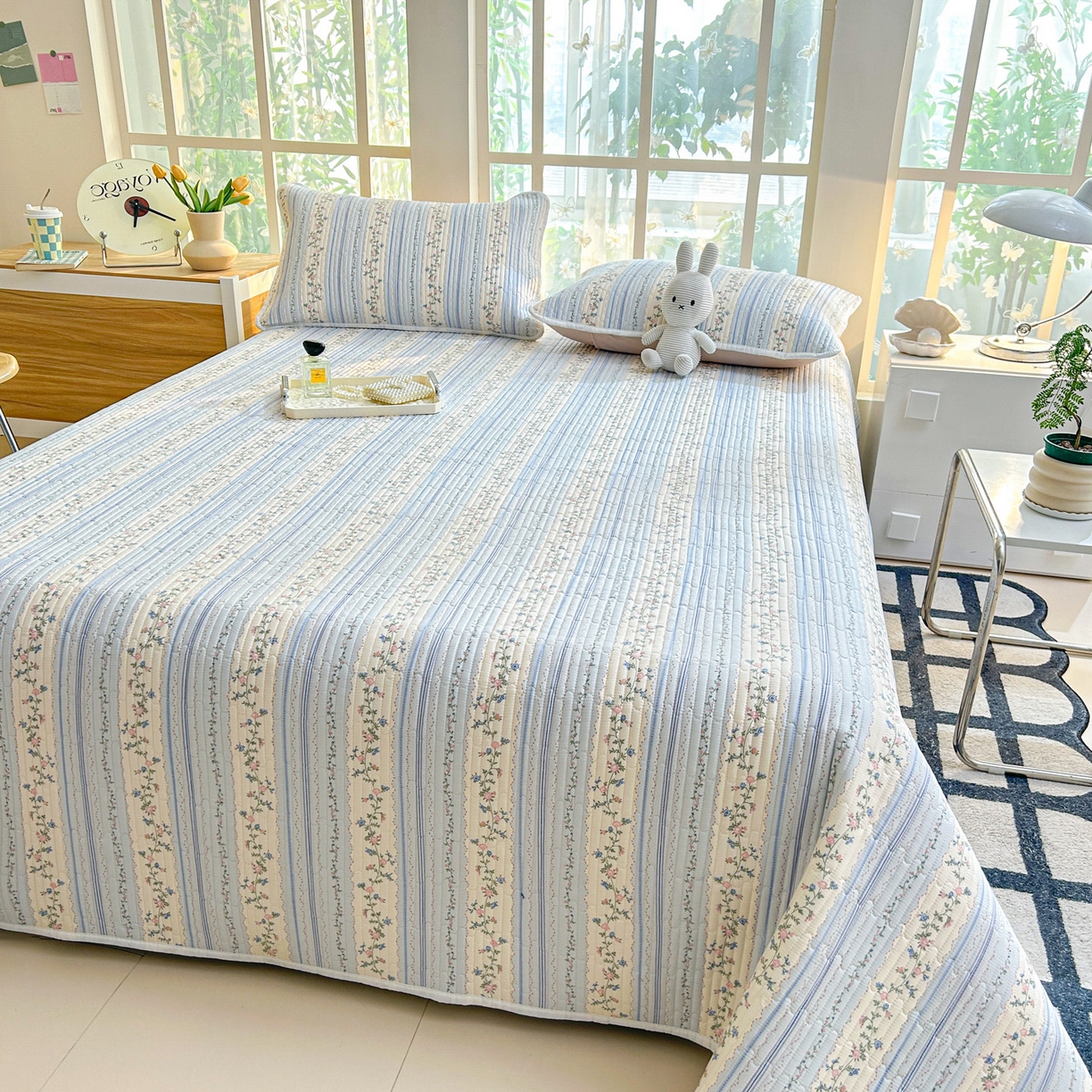 91家纺网 家纺一手货源 找家纺 恒尚居2025新款全棉床盖春秋印花床单纯棉床垫床褥垫-跑量（四季款）卡通 纯棉四季款-一米阳光 