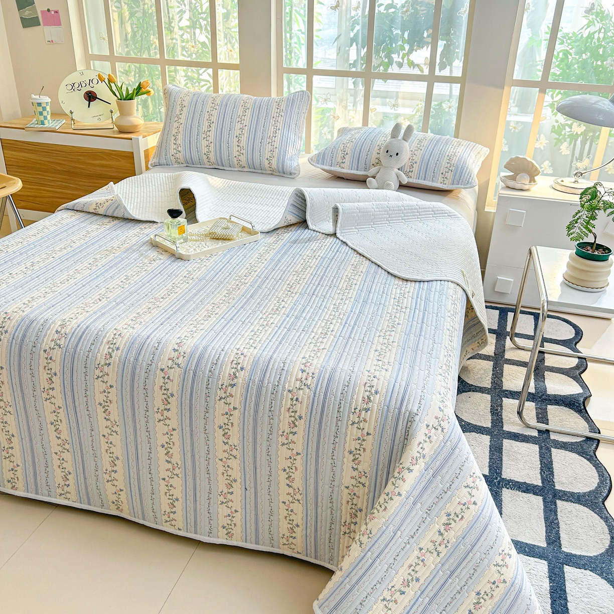 91家纺网 家纺一手货源 找家纺 恒尚居2025新款全棉床盖春秋印花床单纯棉床垫床褥垫-跑量（四季款）卡通 纯棉四季款-一米阳光 