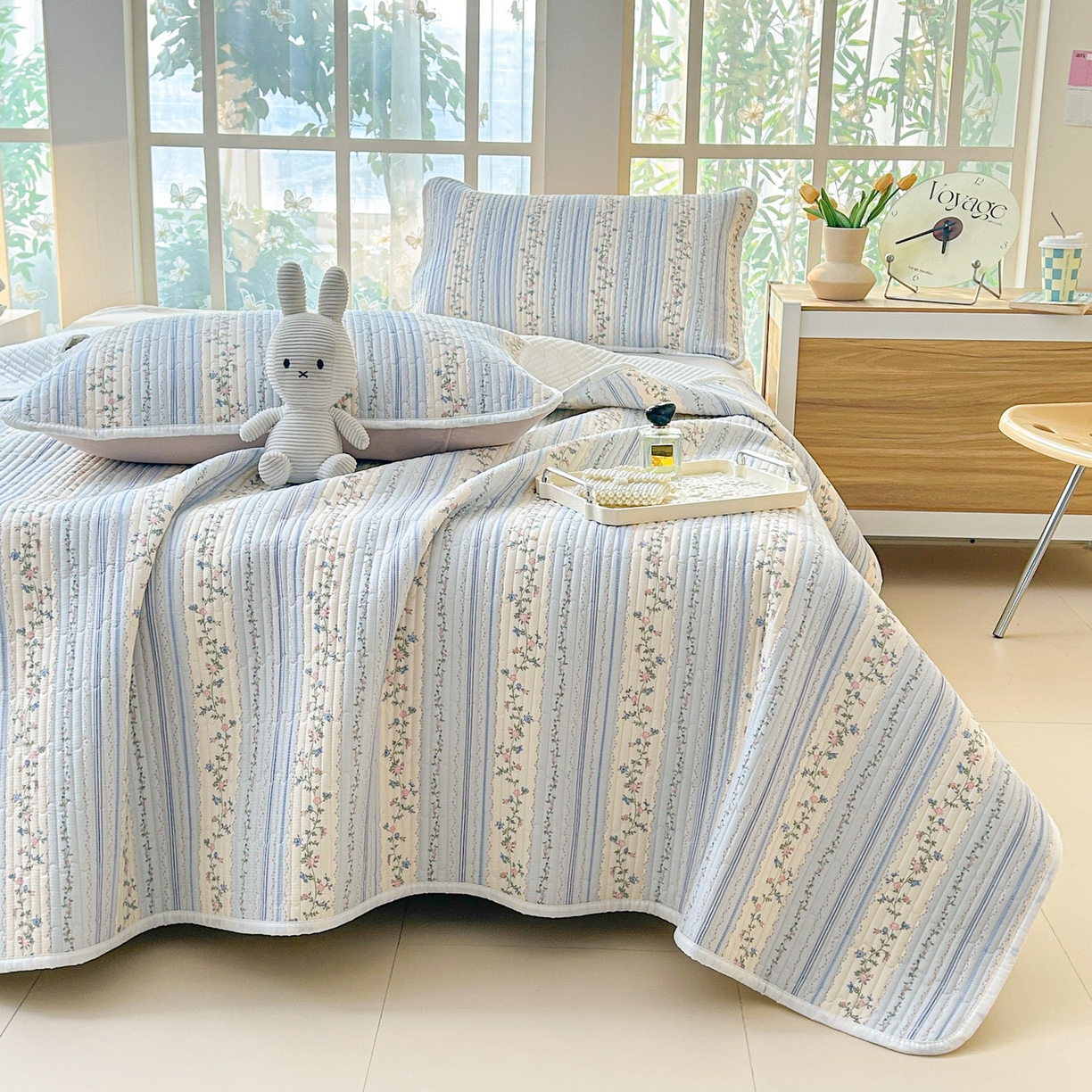 91家纺网 家纺一手货源 找家纺 恒尚居2025新款全棉床盖春秋印花床单纯棉床垫床褥垫-跑量（四季款）卡通 纯棉四季款-一米阳光 