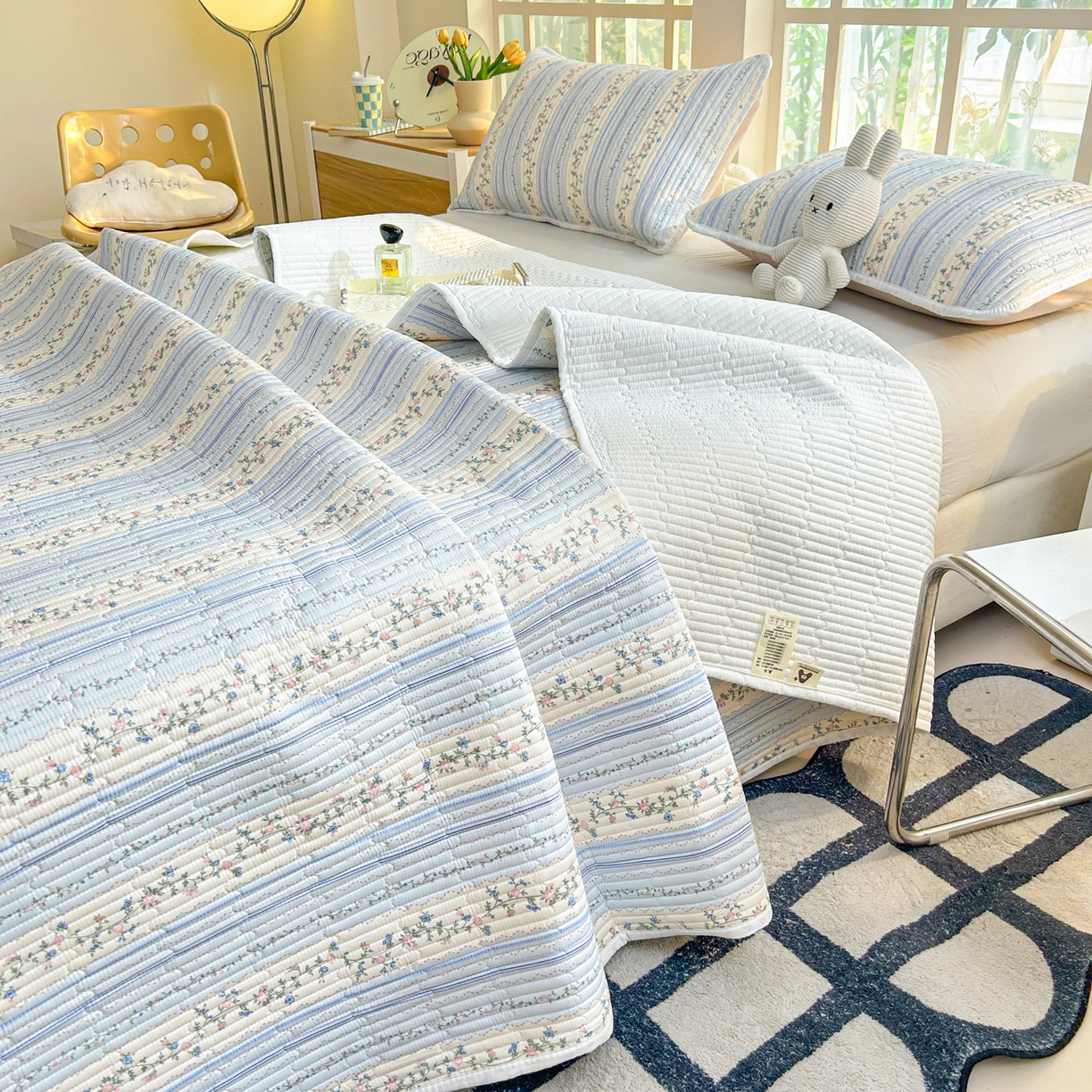 91家纺网 家纺一手货源 找家纺 恒尚居2025新款全棉床盖春秋印花床单纯棉床垫床褥垫-跑量（四季款）卡通 纯棉四季款-一米阳光 