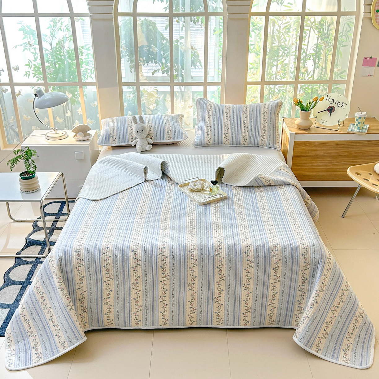 91家纺网 家纺一手货源 找家纺 恒尚居2025新款全棉床盖春秋印花床单纯棉床垫床褥垫-跑量（四季款）卡通 纯棉四季款-一米阳光 