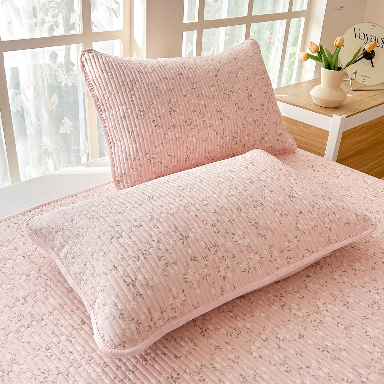 91家纺网 家纺一手货源 找家纺 恒尚居2025新款全棉床盖春秋印花床单纯棉床垫床褥垫-跑量（四季款）卡通 纯棉四季款-樱花灿灿