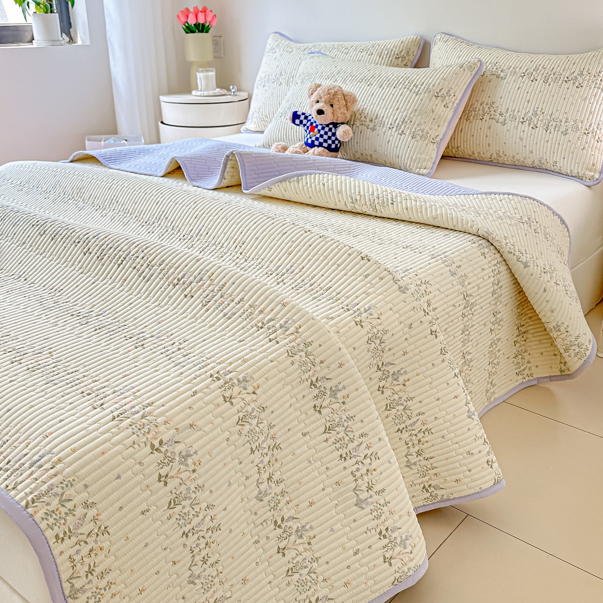 恒尚居2025新款全棉床盖春秋印花床单纯棉床垫床褥垫-跑量（四季款）卡通 纯棉四季款-兰溪园