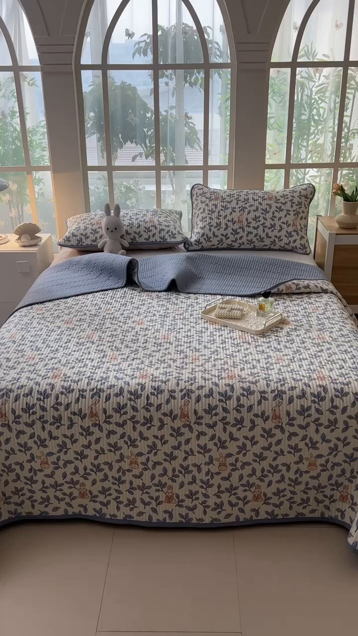 91家纺网 家纺一手货源 找家纺 恒尚居2025新款全棉床盖春秋印花床单纯棉床垫床褥垫-跑量（四季款）卡通 纯棉四季款-菲菲兔 