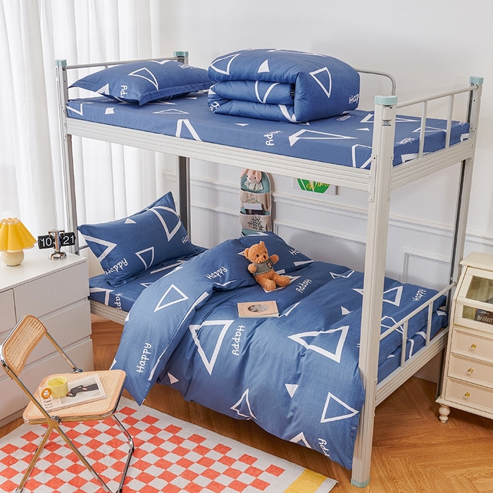 （总）斯尔顿 2025春夏新款加厚全棉纯棉学生宿舍上下铺三件套