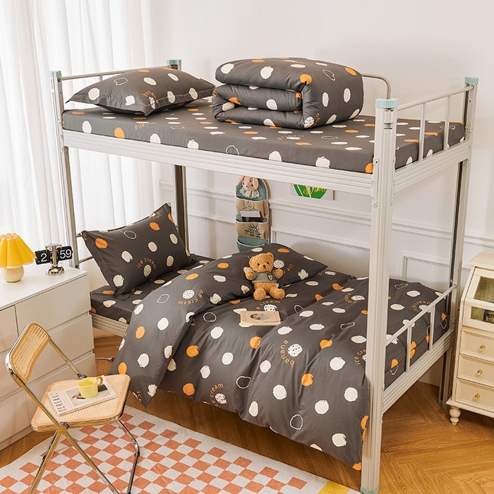 91家纺网 家纺一手货源 找家纺 （总）斯尔顿 2025春夏新款加厚全棉纯棉学生宿舍上下铺三件套