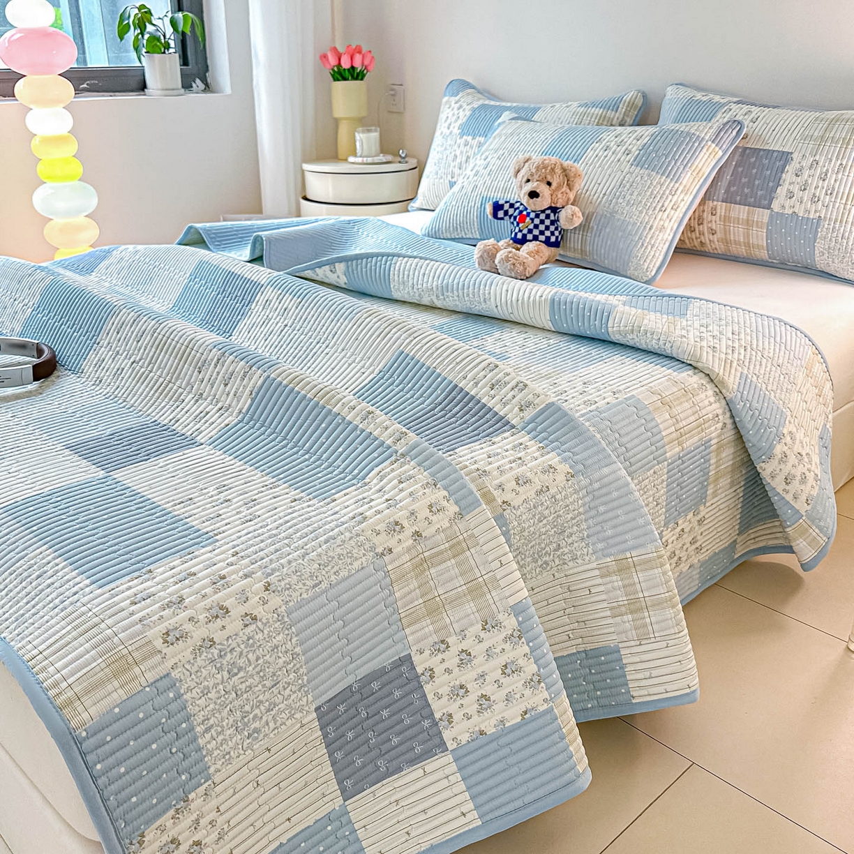 （总）恒尚居2025新款全棉床盖春秋印花床单纯棉床垫床褥垫-跑量（四季款）卡通