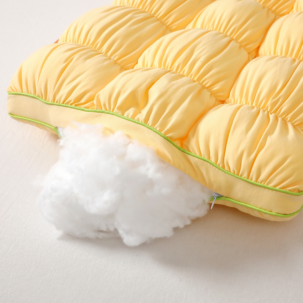 91家纺网 家纺一手货源 找家纺 糖果枕芯 2025新款菠萝泡泡枕舒适云朵感枕芯  菠萝泡泡枕-黄