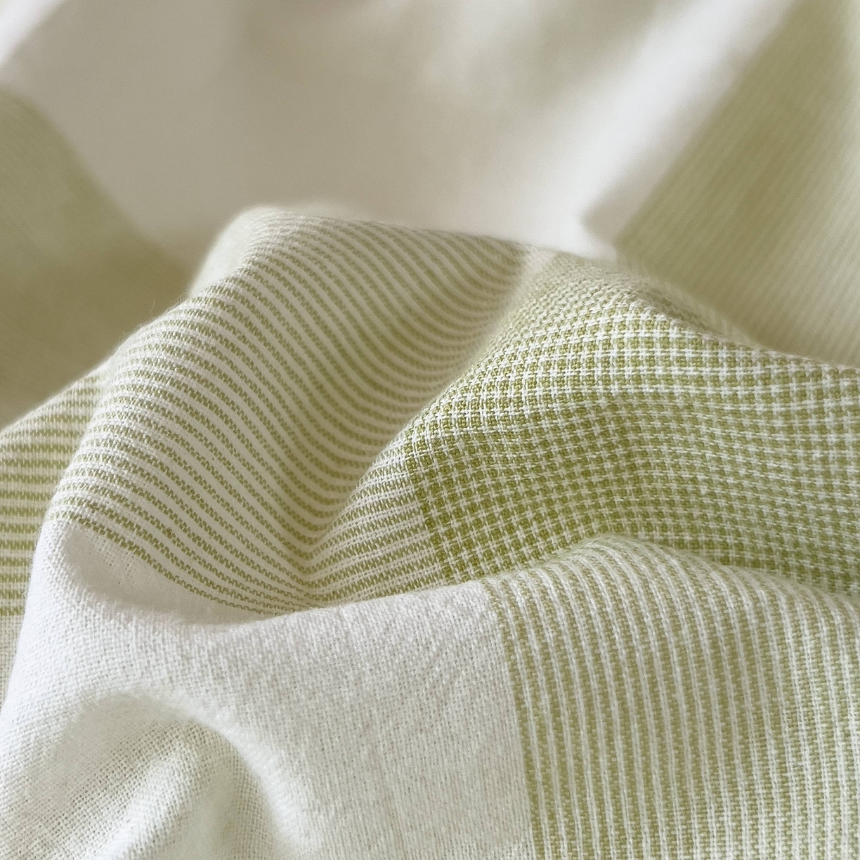 91家纺网 家纺一手货源 找家纺 宝士康家纺 2025春夏新款简约水洗棉学生三件套宿舍三件套上下铺三件套套件学生六件套套件（床单款） 清雅中格