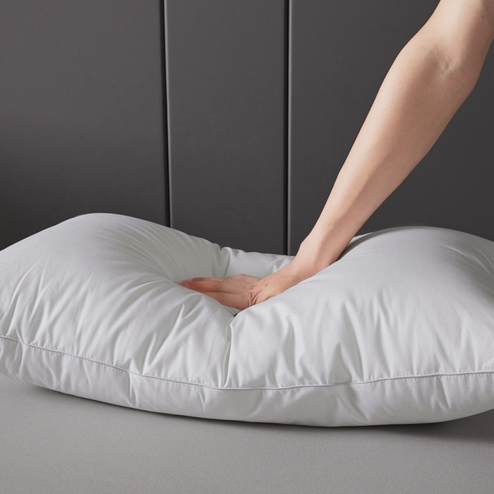 91家纺网 家纺一手货源 找家纺 中乾酒店布草工厂店 2025新款中乾酒店枕芯 防羽布单边枕芯 高枕