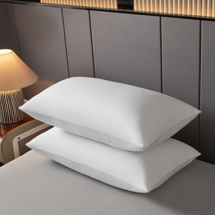 91家纺网 家纺一手货源 找家纺 中乾酒店布草工厂店 2025新款中乾酒店枕芯 防羽布单边枕芯 高枕