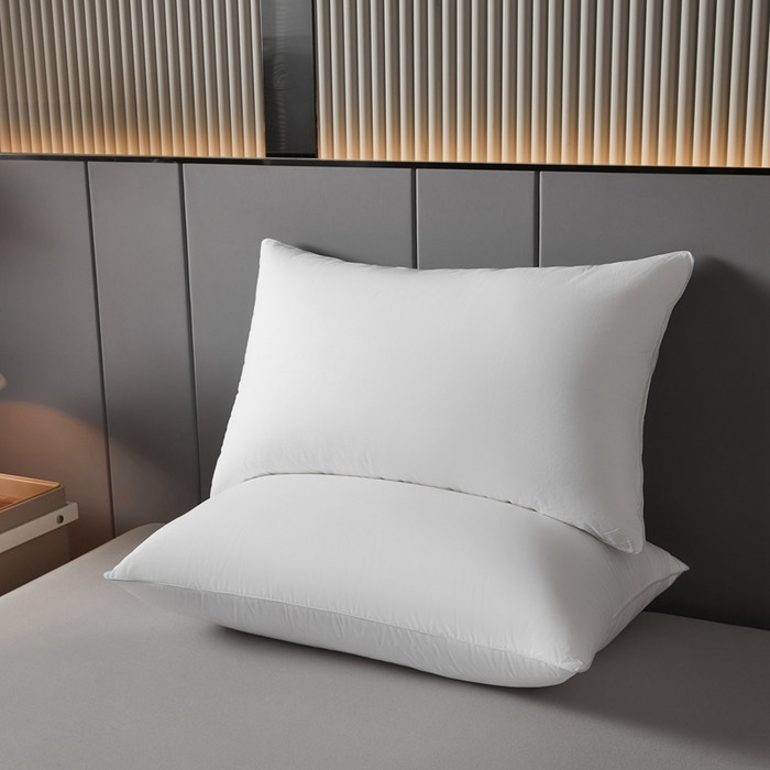 91家纺网 家纺一手货源 找家纺 中乾酒店布草工厂店 2025新款中乾酒店枕芯 防羽布单边枕芯 高枕