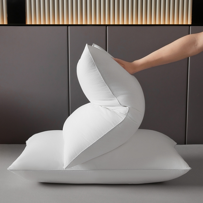 91家纺网 家纺一手货源 找家纺 中乾酒店布草工厂店 2025新款中乾酒店枕芯 防羽布单边枕芯 中枕