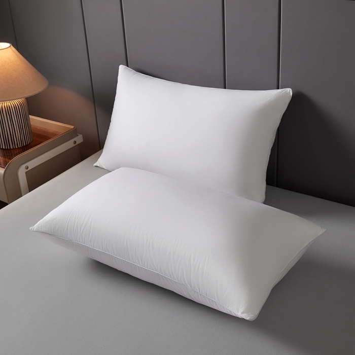 91家纺网 家纺一手货源 找家纺 中乾酒店布草工厂店 2025新款中乾酒店枕芯 防羽布单边枕芯 中枕