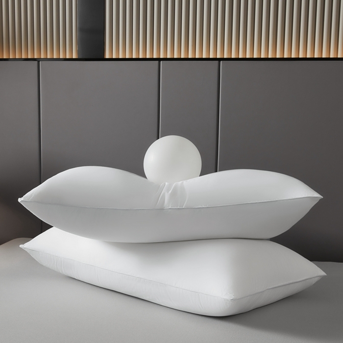 91家纺网 家纺一手货源 找家纺 中乾酒店布草工厂店 2025新款中乾酒店枕芯 防羽布单边枕芯 低枕