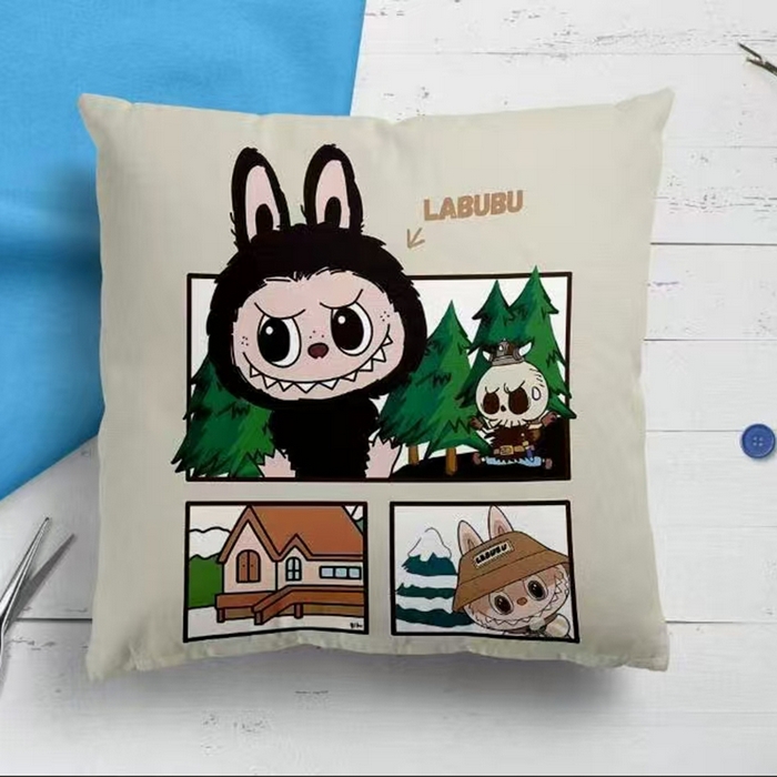 91家纺网 家纺一手货源 找家纺 （总）2025新款labubu泡泡玛特系列抱枕枕芯枕头批发定做