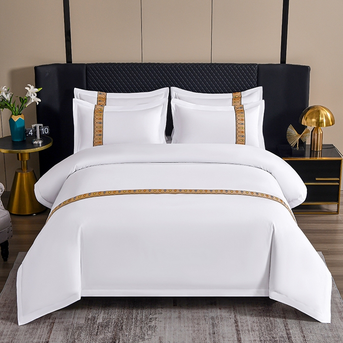 91家纺网 家纺一手货源 找家纺 （总）中乾酒店布草工厂店 2025新款120克加密织带款酒店四件套