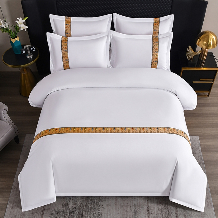 91家纺网 家纺一手货源 找家纺 （总）中乾酒店布草工厂店 2025新款120克加密织带款酒店四件套