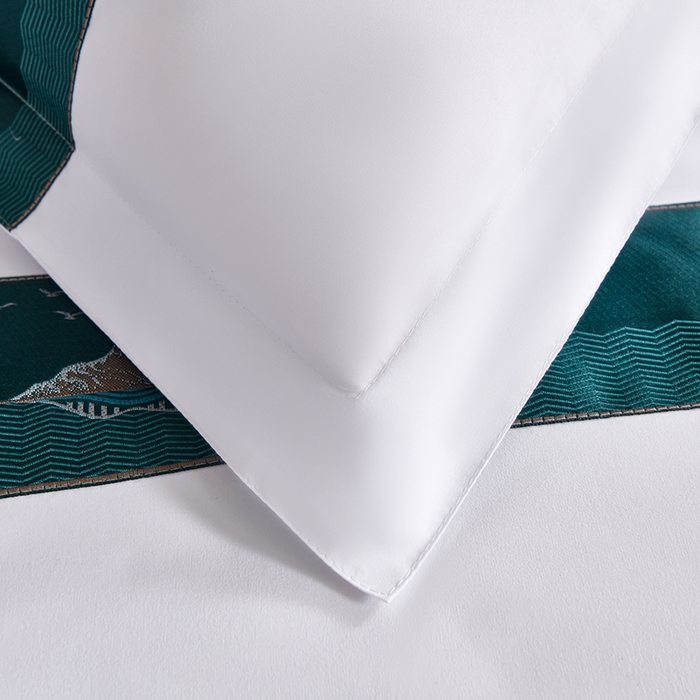 91家纺网 家纺一手货源 找家纺 中乾酒店布草工厂店 2025新款120克加密织带款酒店四件套 林深见鹿